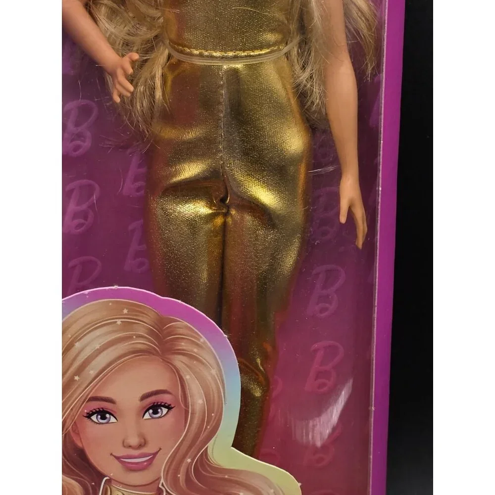 Barbie Fashionistas Doll 222 With Gold Jumpsuit Long Blonde Hair Ages 3+ Mattel - Picture 3 of 8